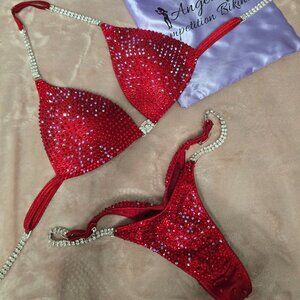 Angel Competition Bikinis Red Medium molded/Pro